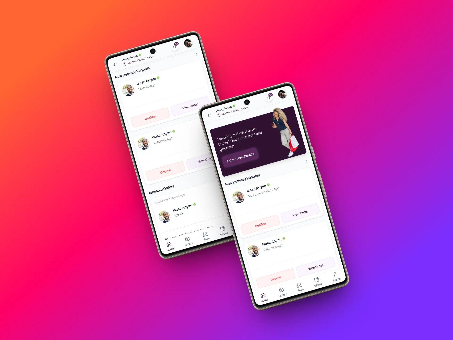 Browse requests mockup