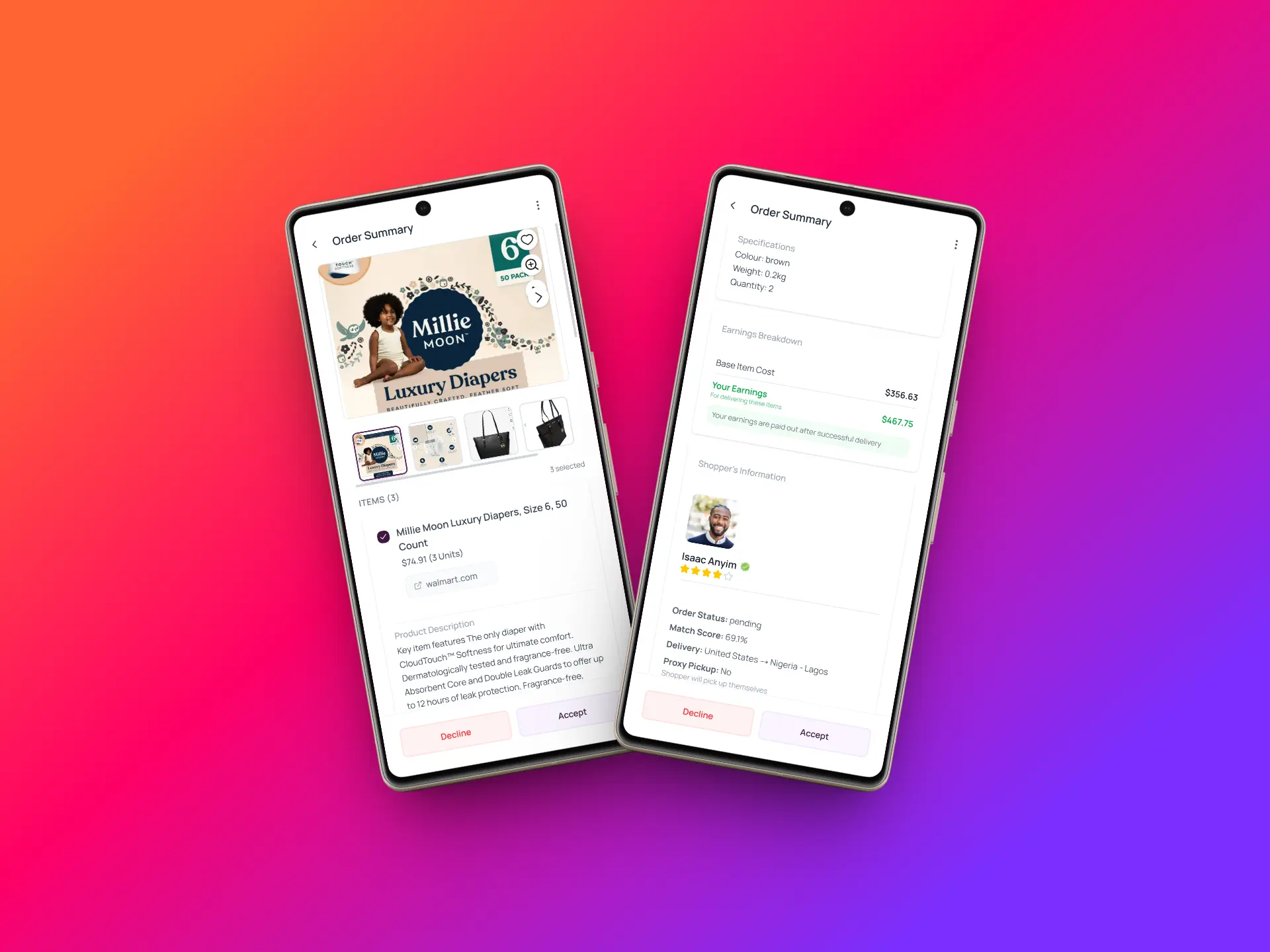Accept and earn mockup